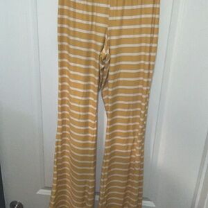 Striped Yellow Flared Pants